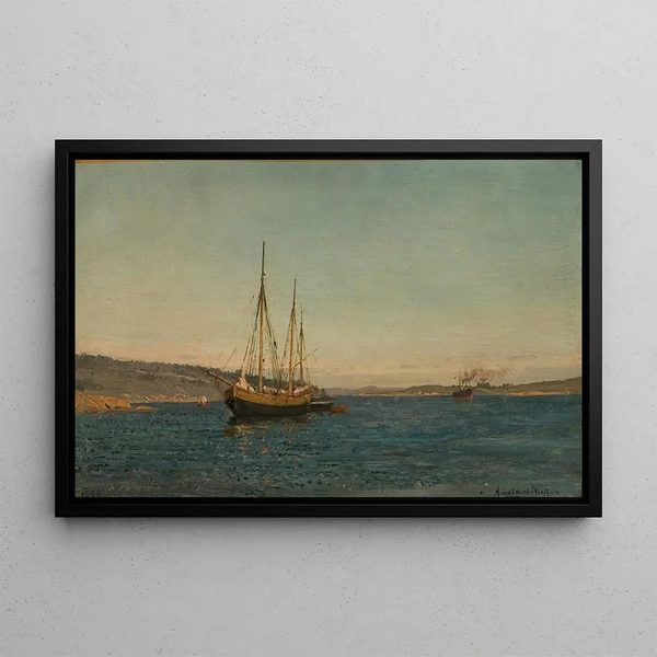 Swedish Fishermen Hvaler - Amaldus Nielsen — framed artwork on a wall
