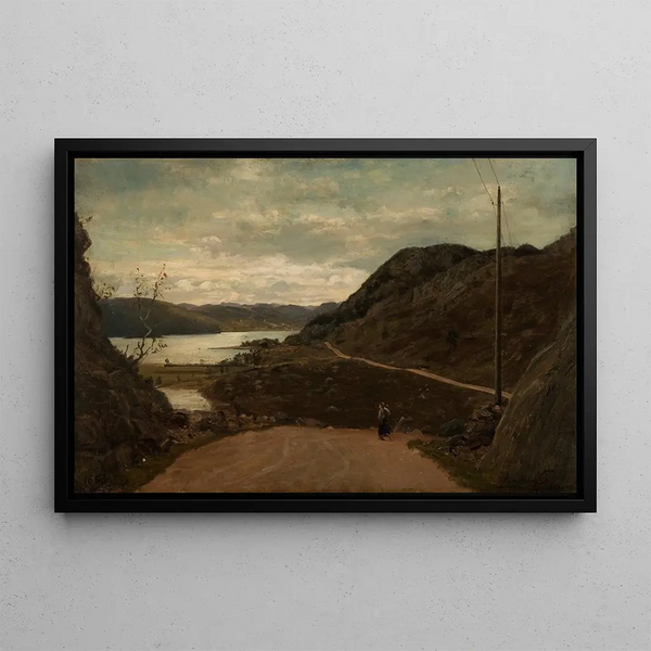 Ulvegjelsbakken Mandal - Amaldus Nielsen — framed artwork on a wall