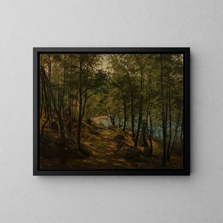 La forêt des loups Mandal - Amaldus Nielsen — framed artwork on a wall