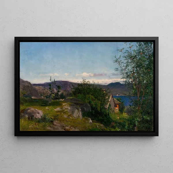 Near Gjermundshavn Hardanger - Amaldus Nielsen — framed artwork on a wall