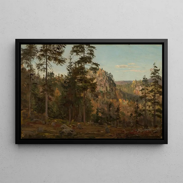 Near the Bjelland Strait - Amaldus Nielsen — framed artwork on a wall