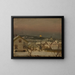 Winter evening seen from the workshop window - Amaldus Nielsen — framed artwork on a wall