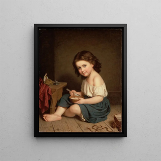 Breakfast Painting - Amalia Lindegren — framed artwork on a wall
