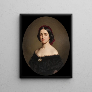 Unknown Woman - Amalia Lindegren — framed artwork on a wall