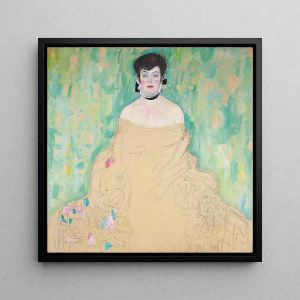 Amalie Zuckerkandl - Gustav Klimt — framed artwork on a wall
