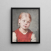 Portrait of a Girl - Amanda Sidwall — framed artwork on a wall