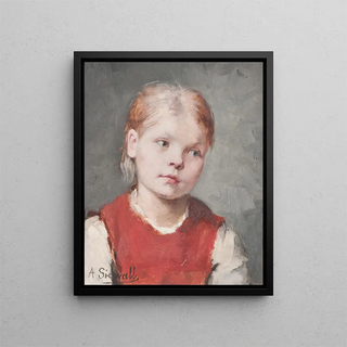 Portrait of a Girl - Amanda Sidwall — framed artwork on a wall