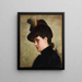 Portrait Painting of a Woman - Amanda Sidwall — framed artwork on a wall