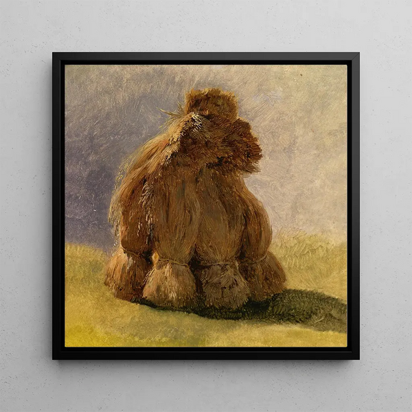 Amandes de paille - Friedrich August Matthias Gauermann — framed artwork on a wall