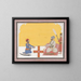 The Maharaja Sovan Singh Playing Pachisi - Ambav — framed artwork on a wall