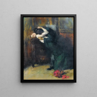 The Kiss - Ambrogio Antonio Alciati — framed artwork on a wall