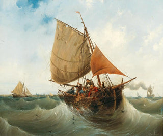 Fishing by the Sea - Ambroise Louis Garneray — artwork view