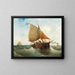Fishing by the Sea - Ambroise Louis Garneray — framed artwork on a wall