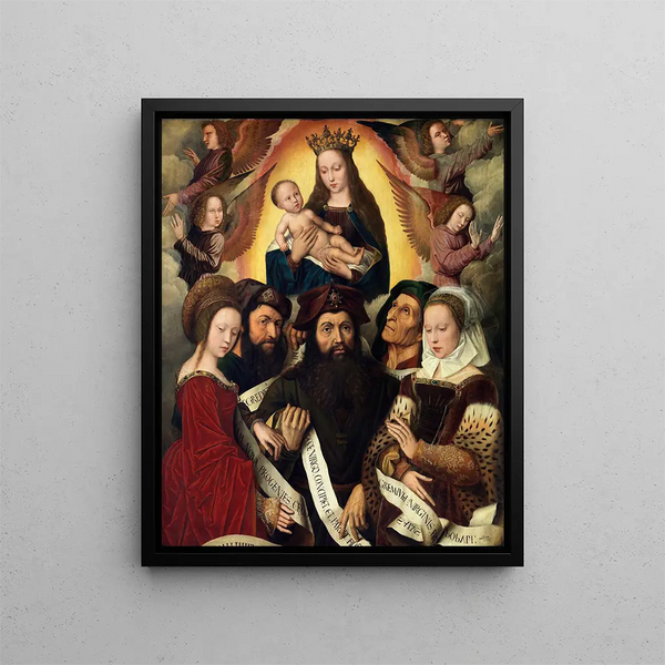 Deipara Vierge painting - Ambrosius Benson — framed artwork on a wall