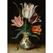 a Still Life of Four Tulips in a WanLi Porcelain Vase - Ambrosius Bosschaert the Elder — artwork view