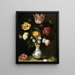 Still life with flowers in a Wanli vase - Ambrosius Bosschaert the Elder — framed artwork on a wall