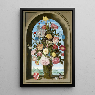 Reproduction of the painting Vase de fleurs à une fenêtre - Ambrosius Bosschaert l'Ancien