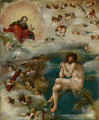 The Christ Intercedes with God the Father - Ambrosius Holbein — artwork view