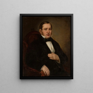 Portrait of M. Lempke - Ambroży Mieroszewski — framed artwork on a wall