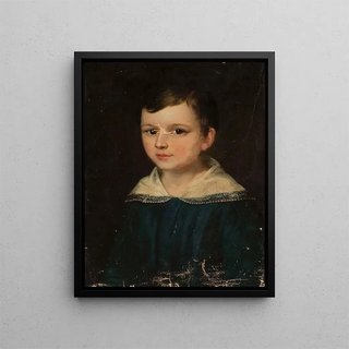 Portrait of Oktawian Szukiewicz child - Ambroży Mieroszewski — framed artwork on a wall