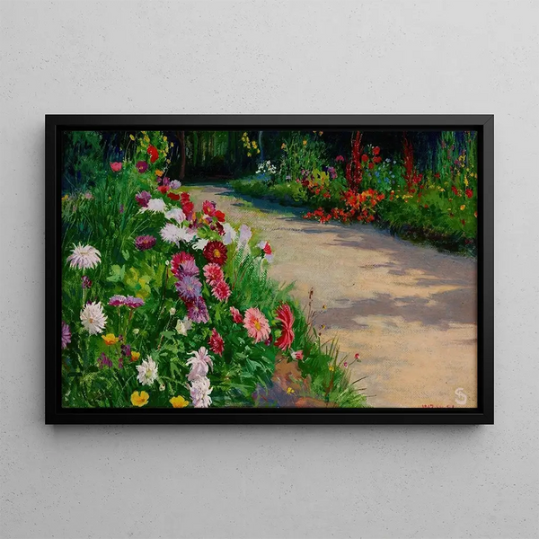 Asters - Ambroży Sabatowski — framed artwork on a wall