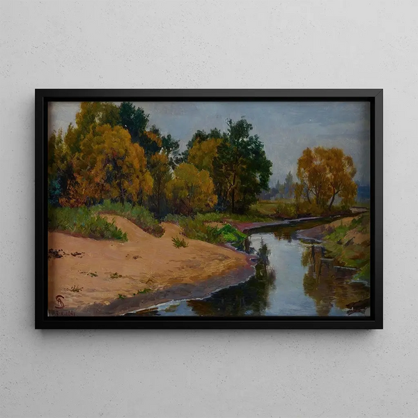 Autumn Painting - Ambroży Sabatowski — framed artwork on a wall