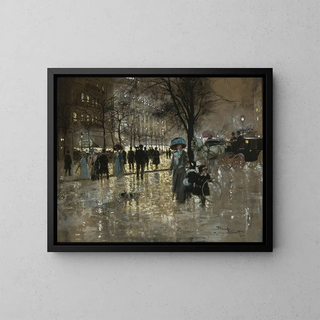 Boulevard de la Bonne Nouvelle à Paris - Amédée Julien Marcel Clément — framed artwork on a wall