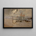 Sailboats in the English Channel Clear Weather near Carolles - Amédée Julien Marcel Clément — framed artwork on a wall