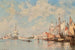 Bateaux devant la place Saint-Marc, Sainte-Marie de la Santé au-delà - Amédée Rosier — artwork view