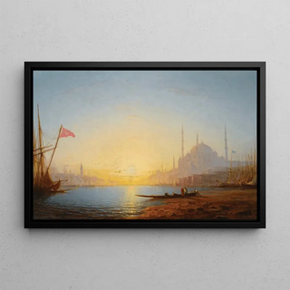 View of Constantinople - Amédée Rosier — framed artwork on a wall