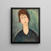 A woman - Amedeo Modigliani — framed artwork on a wall