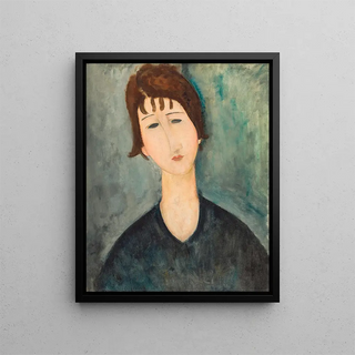A woman - Amedeo Modigliani — framed artwork on a wall