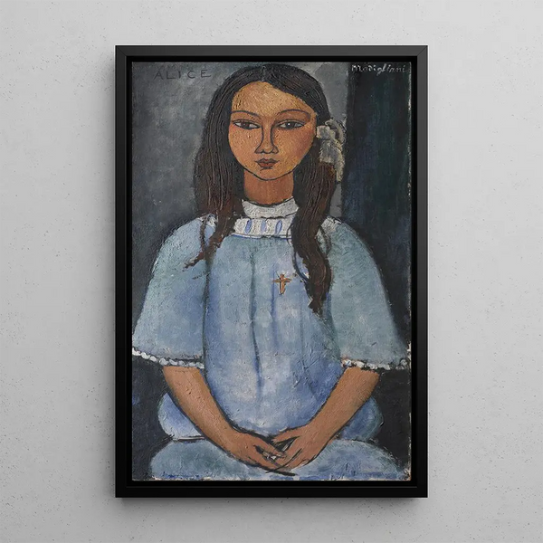 Alice - Amedeo Modigliani — framed artwork on a wall