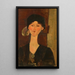 Beatrice Hastings devant une porte - Amedeo Modigliani — framed artwork on a wall
