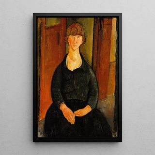 Flower Market - Amedeo Modigliani — framed artwork on a wall