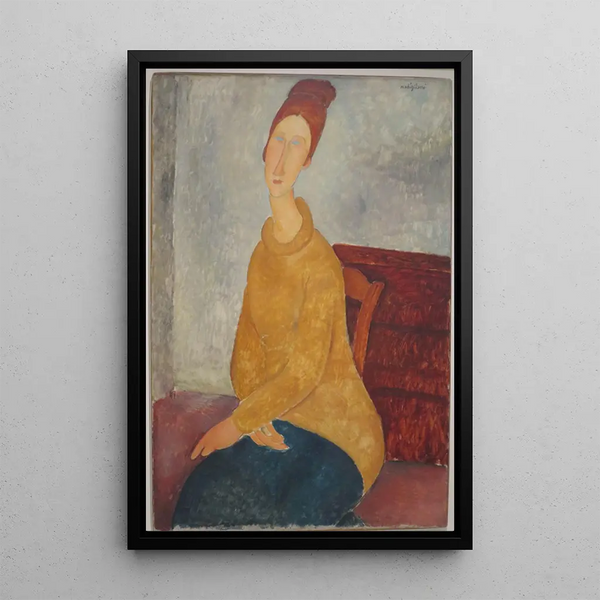 Reproduction of the painting Jeanne Hébuterne in yellow sweater - Amedeo Modigliani