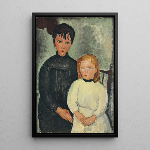 Reproduction of the painting Les deux filles - Amedeo Modigliani
