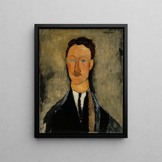 Portrait of the artist Léopold Survage - Amedeo Modigliani — framed artwork on a wall