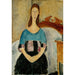 Portrait of Jeanne Hébuterne Sitting - Amedeo Modigliani — artwork view