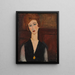 Portrait of a Woman - Amedeo Modigliani — framed artwork on a wall