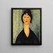 Portrait of a Young Woman - Amedeo Modigliani — framed artwork on a wall