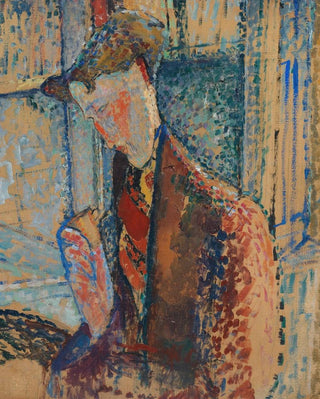 Study of daydreaming for the portrait of Frank Burty Haviland - Amedeo Modigliani — artwork view