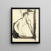 Untitled Painting - Amedeo Modigliani — framed artwork on a wall