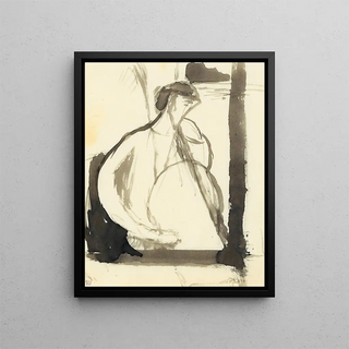 Untitled Painting - Amedeo Modigliani — framed artwork on a wall