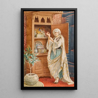 Reproduction of the painting The Gold Bracelet - Amedeo Simonetti