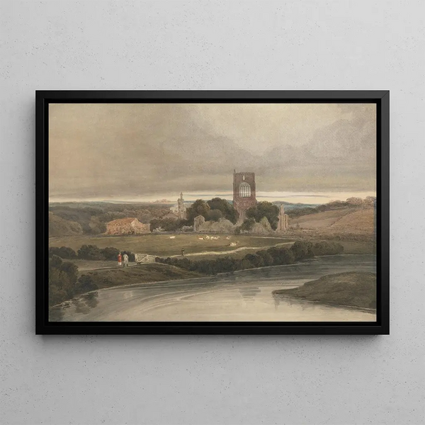 Abbey of Kirkstall, Yorkshire - Amelia Long — framed artwork on a wall