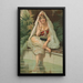 a seated woman with her foot in the water next to a soap - American Lithograph Co — framed artwork on a wall