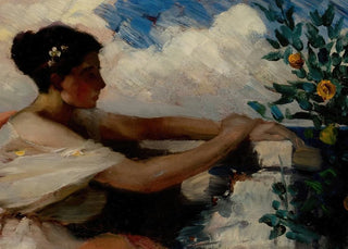 A Moment of Reflection - American School — artwork view