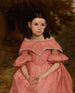 Girl with Curly Hair in a Pink Dress - American School — artwork view