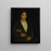 Portrait of a young girl with books - American School — framed artwork on a wall